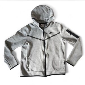 Nike Light Gray Hoodie with Black Trim